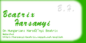 beatrix harsanyi business card